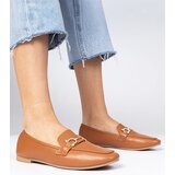 Gemre Brown elegant loafers with rhinestones Banzao Cene