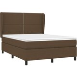  Box spring postelja z vzmetnico temno rjava 140x200 cm blago, (20791012) | Shoptok.si