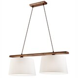LAMKUR Luster na sajli AIDA 2xE27/60W/230V Ø 35 cm hrast/orah Cene