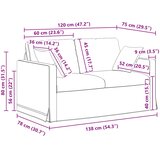 SOFA Crna 138 x 78 x 80 cm Baršun | shoptok.hr
