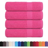 vidaXL Brisače za tuširanje 4 kos roza 70x140 cm 360 g/m² 100% bombaž, (21822781) | Shoptok.si