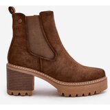 Boto Women's Insulated Heeled Boots Eco Suede Brown Irissinae | ePonuda.com