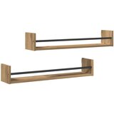 vidaXL Stenske police 2 kosa Umetniški hrast 80x16x14 cm Umetni les, (22094328) | Shoptok.si