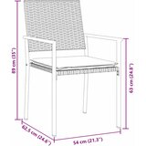  Vrtni set za objed 3 pcs Crna i svijetlo siva PE ratan | shoptok.hr