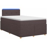  Boxspring krevet s madracem Tamno smeđa 120 x 200 cm Tkanina 120 x 200 x 100.5 cm | Shoptok.si