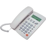 Mean IT Telefon stoni, LCD zaslon, ID broja, handsfree, beli - ST-300 White Cene