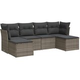  6-dijelni set vrtnih sofa od poliratana s jastucima sivi | shoptok.hr