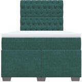 vidaXL Krevet box spring s madracem tamnozeleni 120x190 cm baršunasti | shoptok.hr