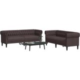 vidaXL 2-dijelni set sofa tamnosmeđi od tkanine | shoptok.hr