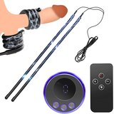 SuperLove E-Stim Cock Torture Set Winding Silicone Electrodes Black Cijene
