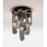 Nova Luce Siva staklena stropna svjetiljka sa staklenim sjenilom Gustave – | shoptok.hr