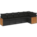  The Living Store Vrtna sedežna garnitura 6-delna z blazinami črna poli ratan - Vrtna Sedežna Garniture, (21460228) | Shoptok.si