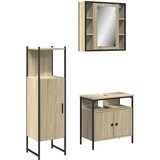 Maison Chic Garnitura kopalniških omaric - Kopalniški sestavi 3-delna sonoma hrast inž. les, (21787464) | Shoptok.si
