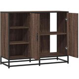 vidaXL Komoda rjav hrast 92x35x76 cm inženirski les | Shoptok.si