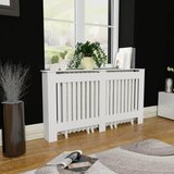 vidaXL Dekorativen Pokrov/Omarica za Radiator 152 cm MDF Bele Barve Cene