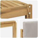 Set vanjskih sofa 7 kom. Bijela i svjetlosiva Poliester | shoptok.hr
