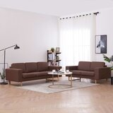  2-dijelni set sofa od tkanine smeđi | shoptok.hr