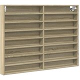  The Living Store Vitrina sonoma hrast 100x8,5x75 cm iverna plošča - Vitrina, (21497198) | Shoptok.si