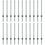  Stup za ogradu 22 pcs Zelena 120 cm Čelik | shoptok.hr