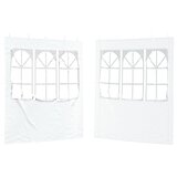 vidaXL Stranska stena zabavnega šotora 2 pcs 200 x 195 cm Bela, (5000218799) | Shoptok.si