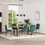  Blagovaonske stolice 6 kom tamnozelene baršunaste | shoptok.hr