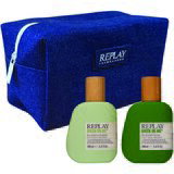 Replay Poklon set Ženski parfem Green on me, EDP, 100 ml + Muška toaletna voda Green on me, EDT, 100 ml + Neseser, Teksas Cene