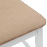  Trpezarijske stolice 2 kom. Čvrsto drvo od gume Bijelo Bijela 48 x 49 x 95 cm | shoptok.hr