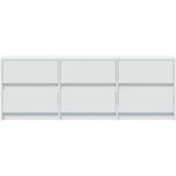 vidaXL TV omarica z LED bela 140x34x50 cm inženirski les | Shoptok.si