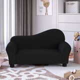 vidaXL Otroški kavč črno blago | Shoptok.si