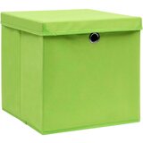  Kutije za pohranu i poklopci 10 kom zelene 32x32x32 cm tkanina | shoptok.hr