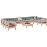 vidaXL 11-dijelni set vrtnih sofa s jastucima masivno drvo duglazije | shoptok.hr