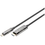 Digitus HDMI/USB-C kabel HDMI-A vtič, USB-C vtič 15 m črna AK-330150-150-S 4K UHD, aluminijasti vtič, prilagodljiv, pletena zaščita, skupna zaščita, z, (20519033) | Shoptok.si