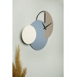 WALLXPERT Zidni sat Myk2097-20, 47x31 cm, Plavo-bež | Eponuda.ba