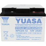 Yuasa Svinčev akumulator 12 V 24 Ah NPC24-12 svinčevo-koprenast (AGM) 175 x 125 x 166 mm M5-vijačni priklop\, brez vzdrževanja, (20438419) | Shoptok.si