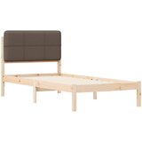  Krevetni okvir s tapiciranim uzglavljem Sivo-smeđa 90 x 200 cm | shoptok.hr