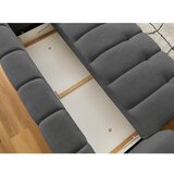 Bobochic Paris Temno siva raztegljiva/s prostorom za shranjevanje sedežna garnitura 251 cm Fuji – | Shoptok.si