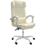 vidaXL Pisarniški stol krem umetno usnje, (21135107) | Shoptok.si