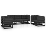 Maison Chic Seti vrtnega pohištva - Vrtna garnitura - Vrtni pohištvo set 7-delna z blazinami trdna borovina, (21801296) | Shoptok.si
