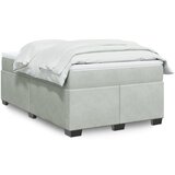 vidaXL Box spring postelja z vzmetnico svetlo siva 120x190 cm žamet Cene