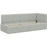  Kutni okvir kreveta Svijetlo siva 80 cm x 200 cm Baršun | shoptok.hr