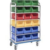 Gmöhling Regalni voziček G®-ORG E 2801, 6 nivojev, 5 polic, DxV 590 x 1660 mm | Shoptok.si