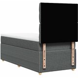  Krevet s oprugama i madracem tamnosivi 90 x 190 cm od tkanine | shoptok.hr