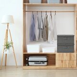 vidaXL Škatla za shranjevanje 2 kosa blago 50x30x25 cm siva | Shoptok.si