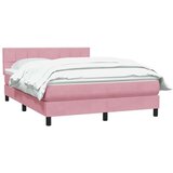 Box Spring krevet s madracem ružičasti 160x220 cm baršun | shoptok.hr
