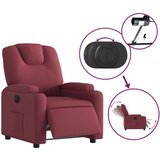  Električni naslonjač od tkanine crvena boja vina | shoptok.hr