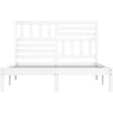  Okvir za krevet od masivne borovine bijeli 140 x 190 cm | shoptok.hr