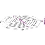 vidaXL Mizna plošča 80x80x2,2 cm osmerokotna trdna tikovina | Shoptok.si