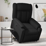 Maison Chic Električni naslanjač - Relax naslanjač s funkcijo vstajanja črno umetno usnje, (22061507) | Shoptok.si