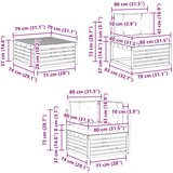  Set vanjskih sofa Prirodna i krem 245,5 x 162,5 x 73 cm | shoptok.hr