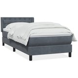 Maison Chic Box spring postelja - Vzmetna postelja z vzmetnico Temno siva 80x220 cm Velvet SL25319, (21890223) Cene
